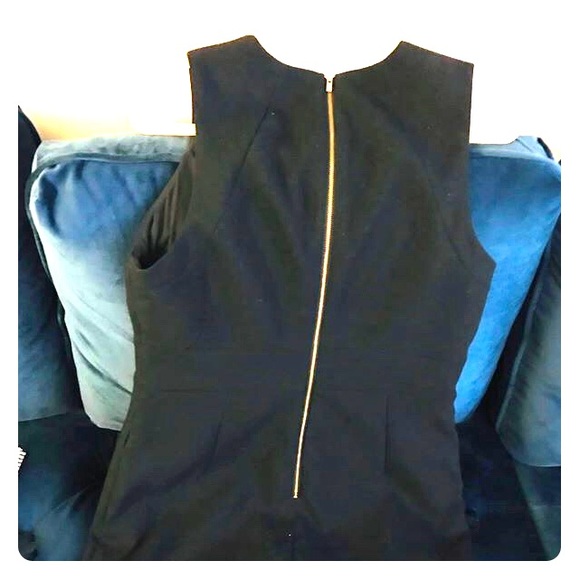Banana Republic Black Dress w/ Gold Zipper (Sz 12) - Picture 1 of 3